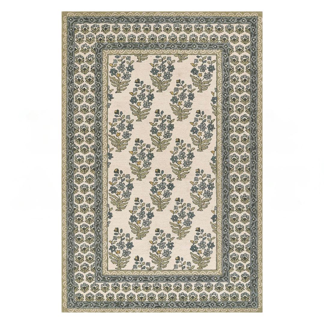 Cotswold - Green Wool/Nylon Rug Rugs 