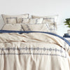 Cross-Stitch Linen Navy Duvet Cover Duvet Cover 