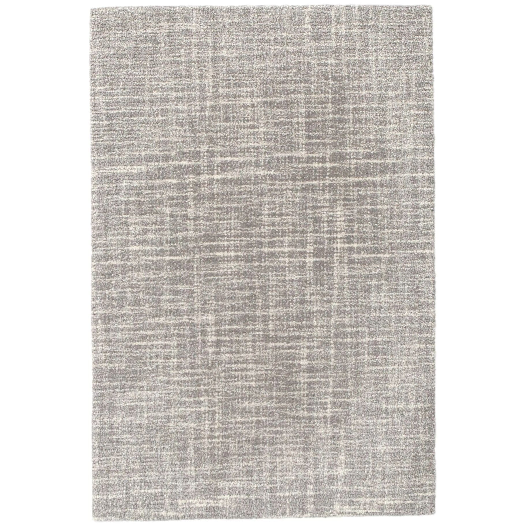 Crosshatch Dove Grey Hand Micro Hooked Wool Rug Rugs 