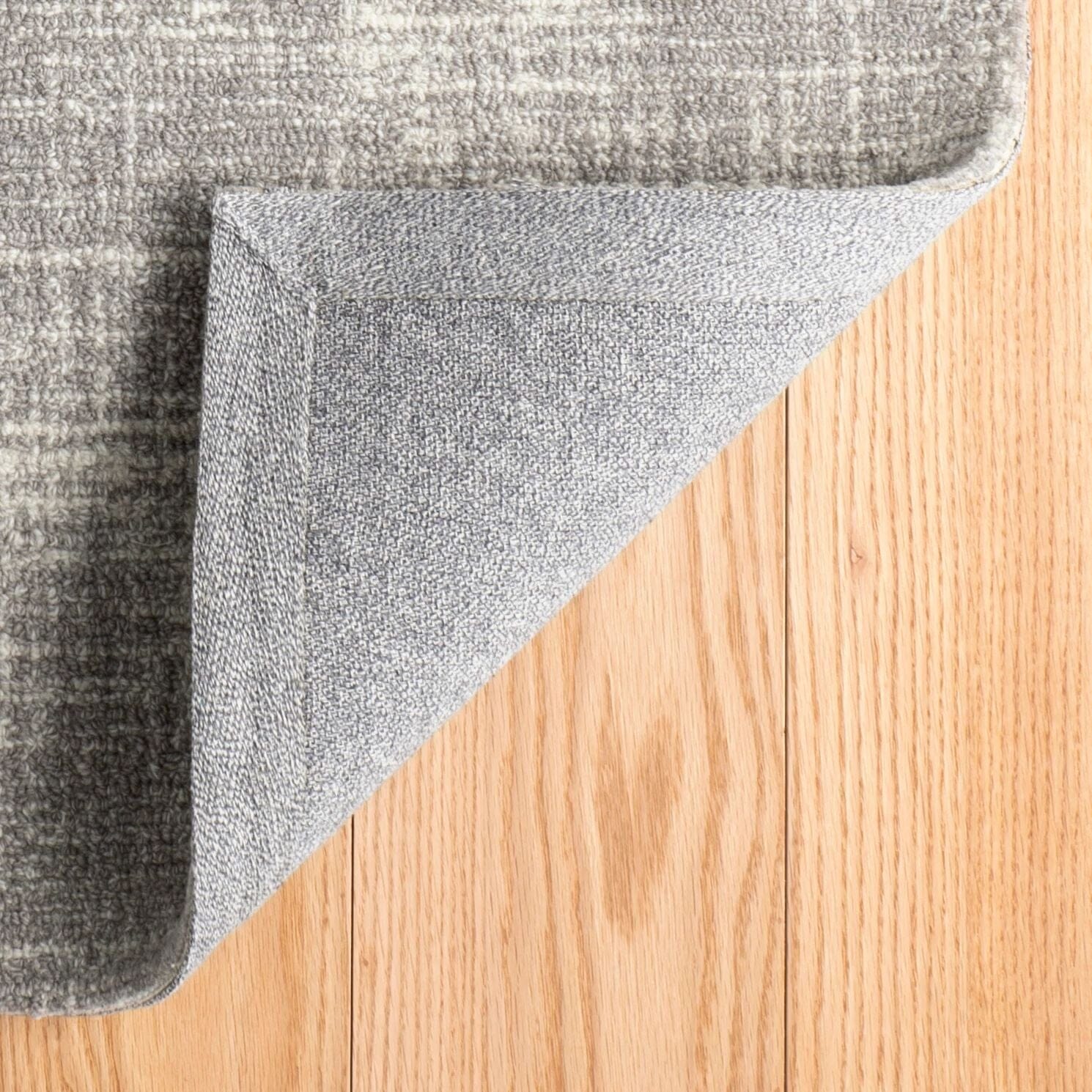 Crosshatch Dove Grey Hand Micro Hooked Wool Rug Rugs 