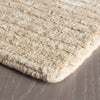 Cut Stripe Ivory Hand Knotted Viscose/Wool Rug Rugs 
