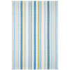 Daphne Stripe French Blue Handwoven Cotton Rug Rugs 