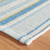 Daphne Stripe French Blue Handwoven Cotton Rug Rugs 