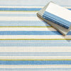 Daphne Stripe French Blue Handwoven Cotton Rug Rugs 
