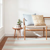 Daphne Stripe Sky Handwoven Cotton Rug Rugs 