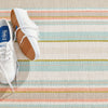 Daphne Stripe Sky Handwoven Cotton Rug Rugs 