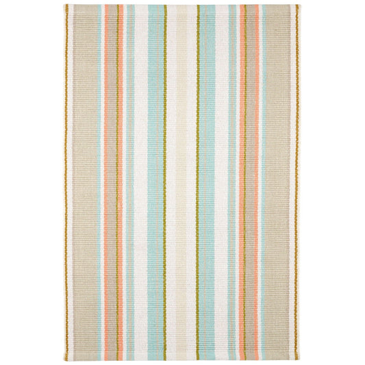 Daphne Stripe Sky Handwoven Cotton Rug Rugs 