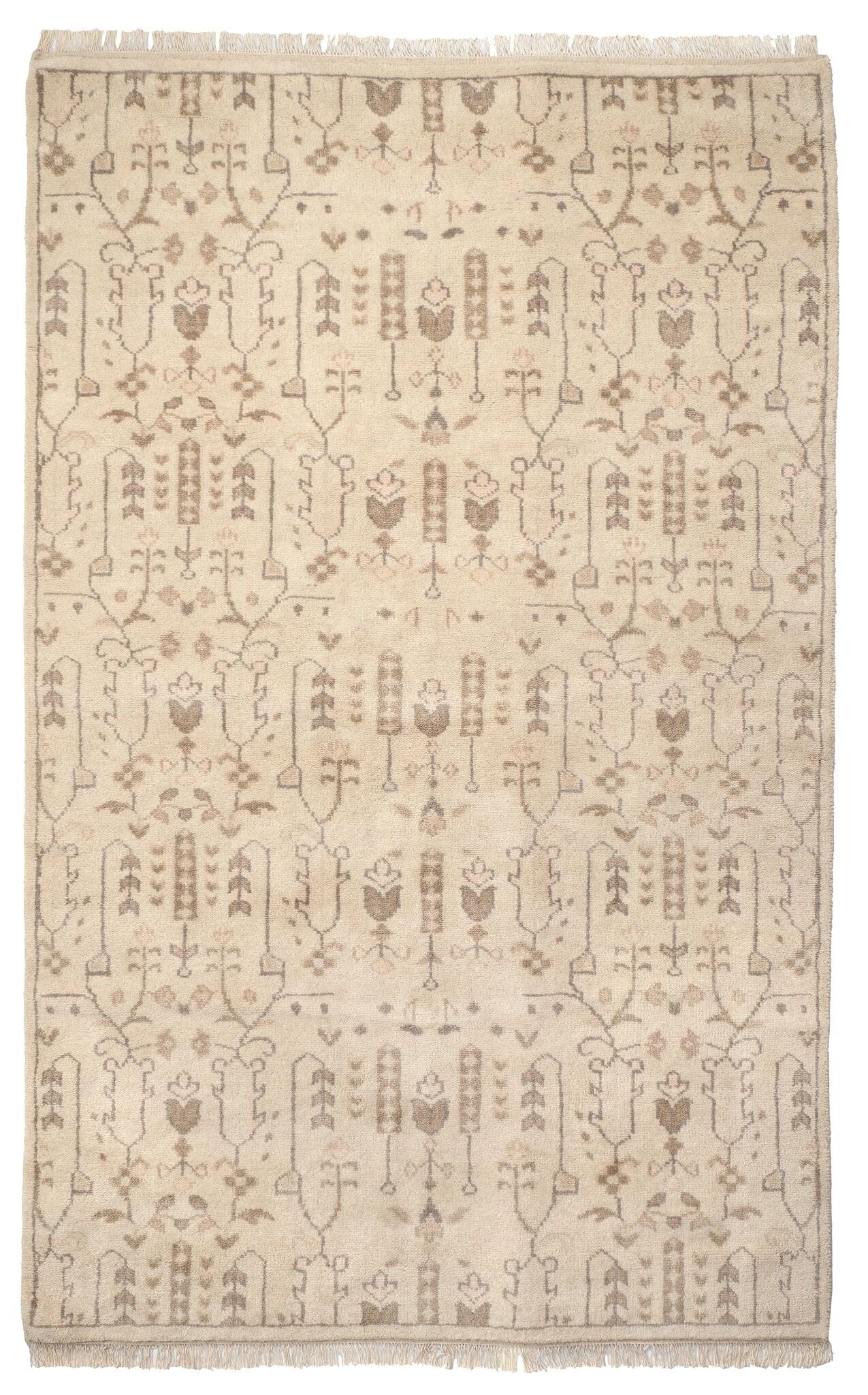 Dara Cream Hand Knotted Wool Rug Rugs 