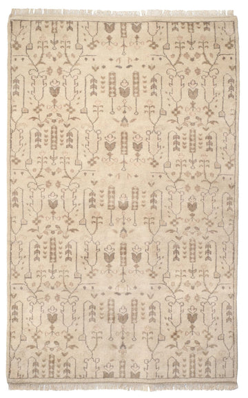 Dara Cream Hand Knotted Wool Rug Rugs 