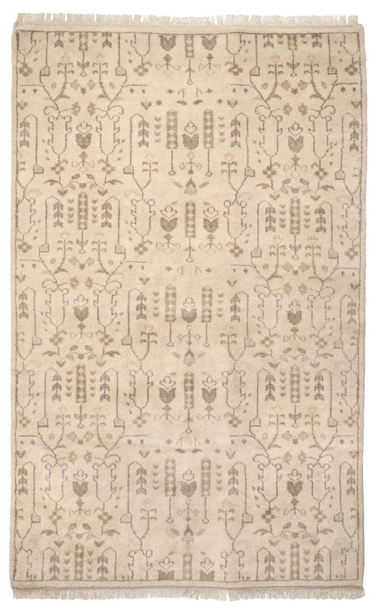 Dara Cream Hand Knotted Wool Rug Rugs 