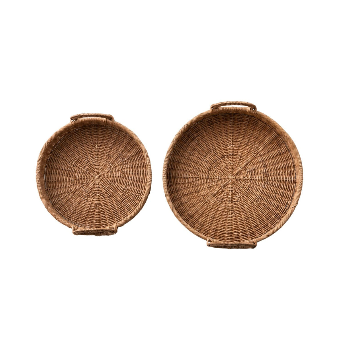 Decorative Woven Rattan Tray Baskets & Trays 
