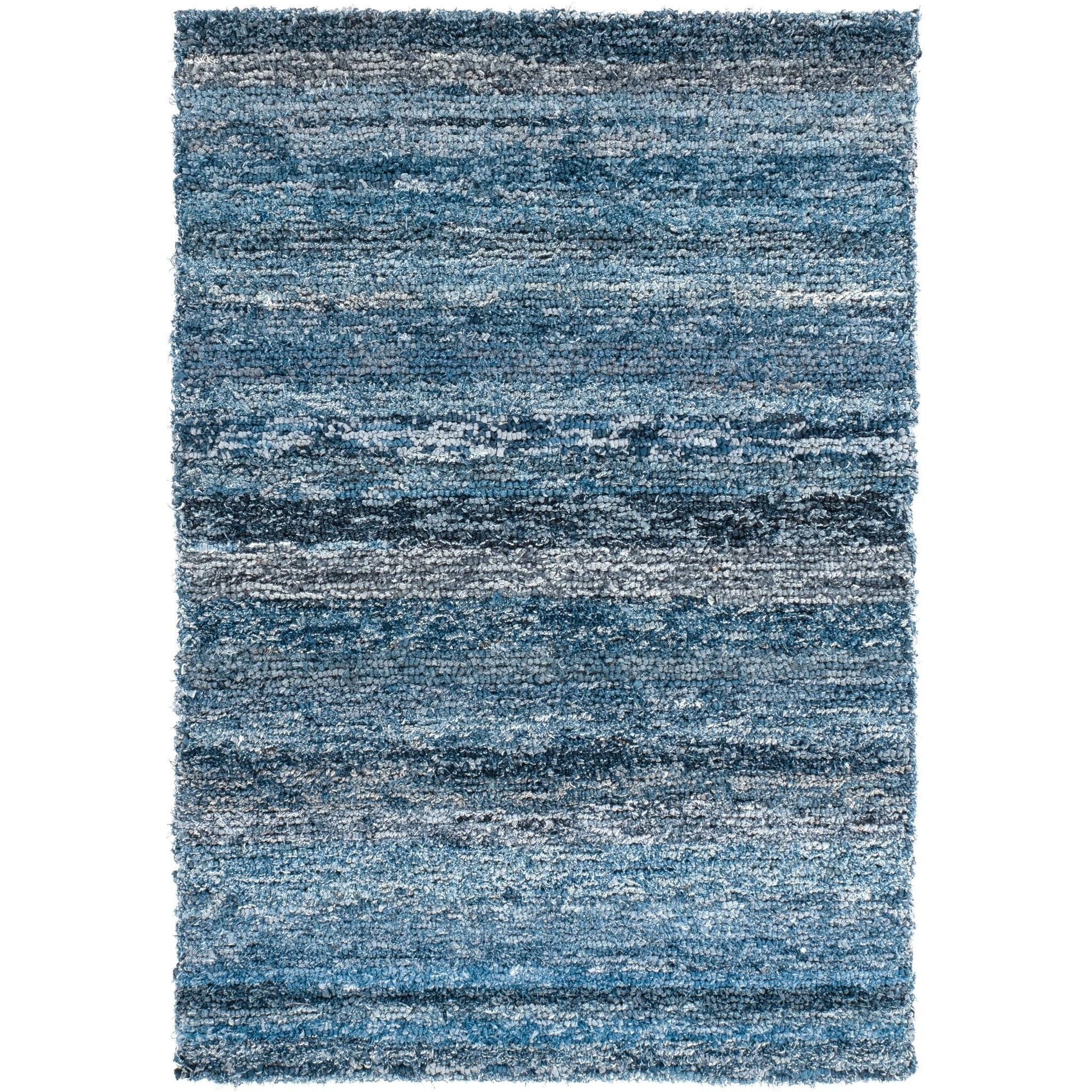 Denim Chindi Blue Hand Hooked Cotton Rug Rugs 