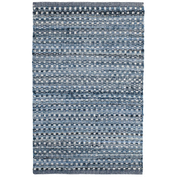 Denim Stone Blue Handwoven Cotton Rug Rugs 