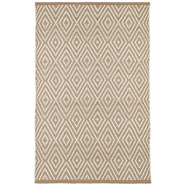 Diamond Khaki/White Handwoven Indoor/Outdoor Rug Rugs 