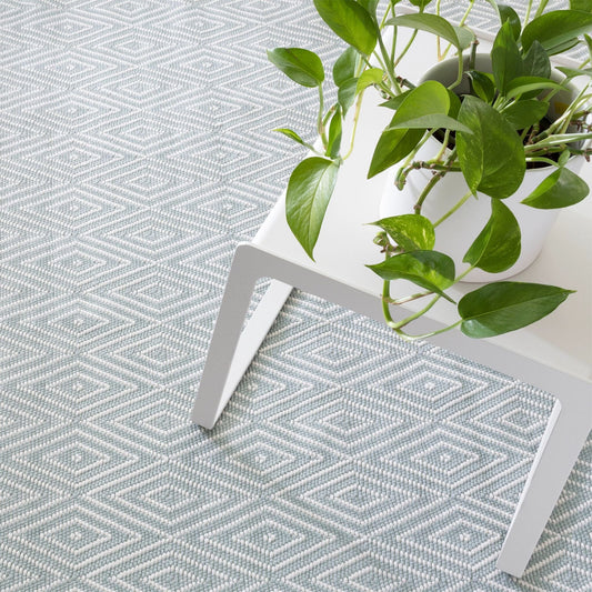 Diamond Light Blue/Ivory Handwoven Indoor/Outdoor Rug Rugs 