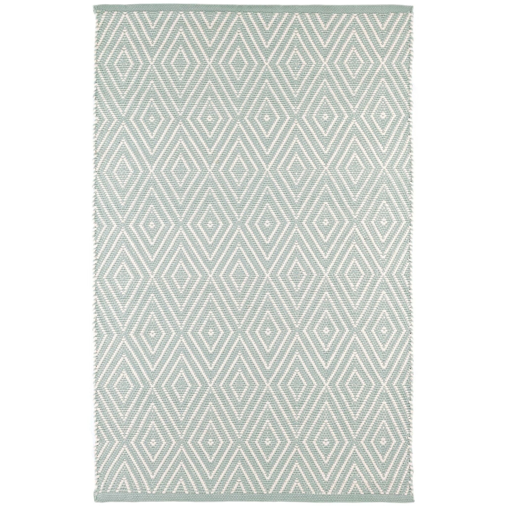 Diamond Light Blue/Ivory Handwoven Indoor/Outdoor Rug Rugs 
