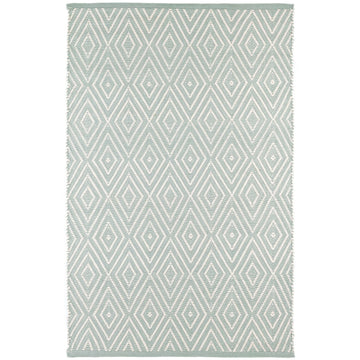 Diamond Light Blue/Ivory Handwoven Indoor/Outdoor Rug Rugs 