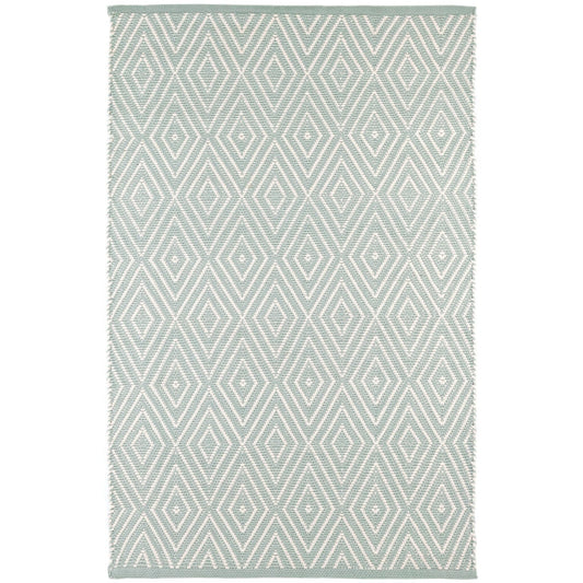 Diamond Light Blue/Ivory Handwoven Indoor/Outdoor Rug Rugs 