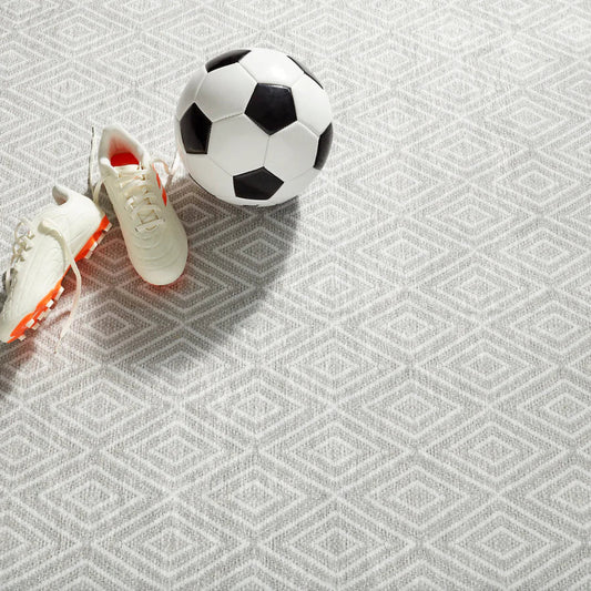 Diamond Platinum/White Machine Washable Rug WASHABLE 