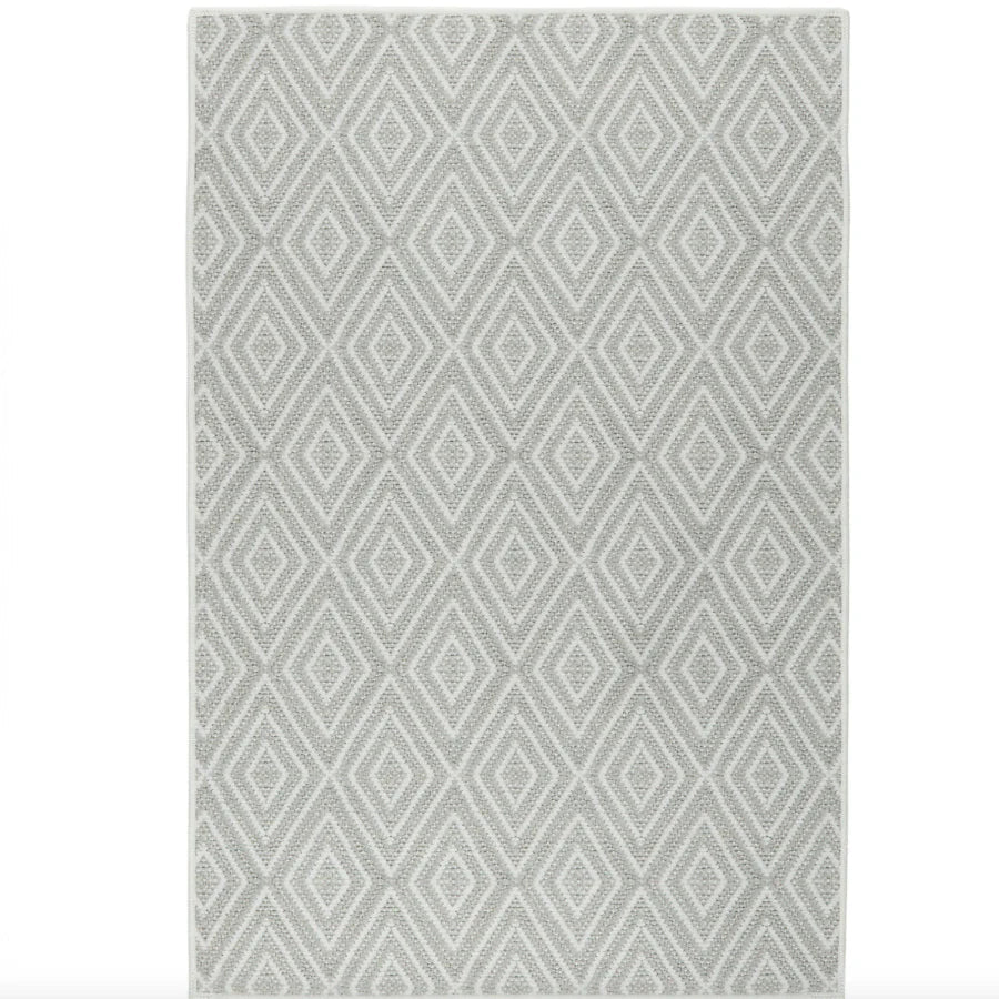 Diamond Platinum/White Machine Washable Rug WASHABLE 