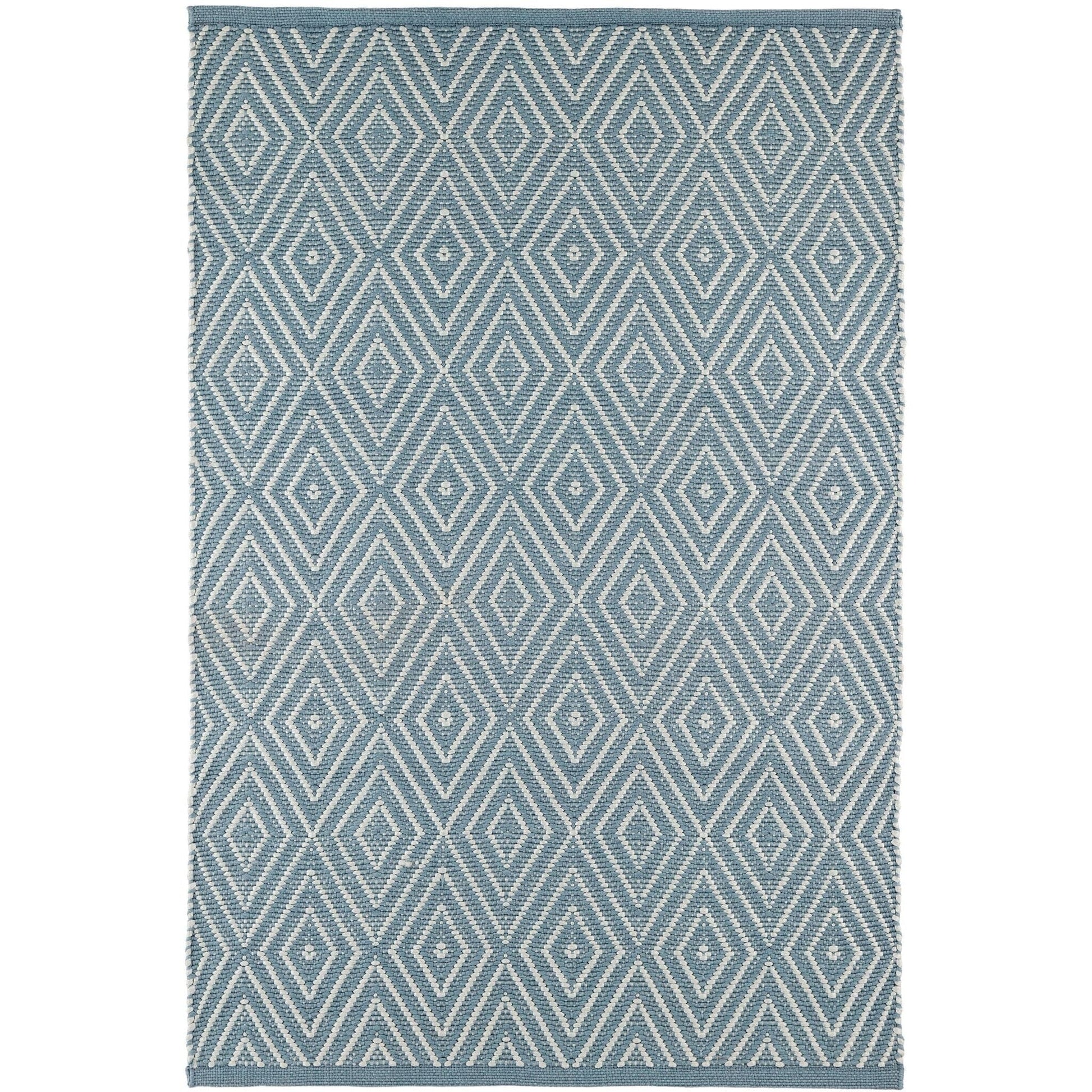 Diamond Slate/Light Blue Handwoven Indoor/Outdoor Rug Rugs 