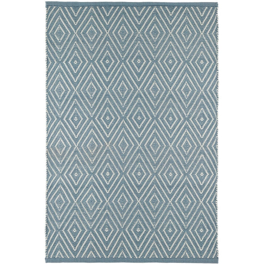 Diamond Slate/Light Blue Handwoven Indoor/Outdoor Rug Rugs 