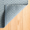 Diamond Slate/Light Blue Handwoven Indoor/Outdoor Rug Rugs 