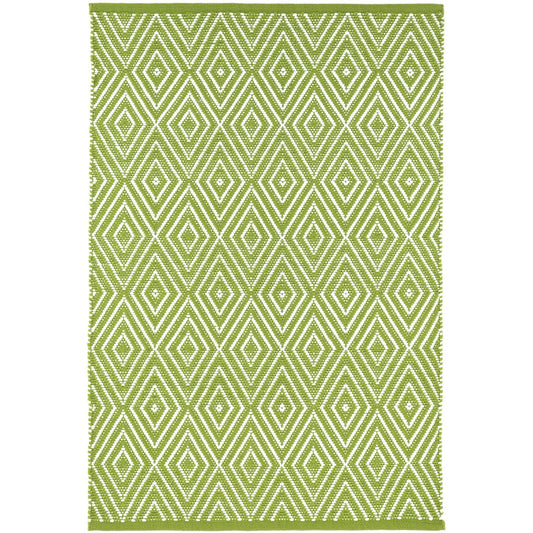 Diamond Sprout/White Handwoven Indoor/Outdoor Rug Rugs 