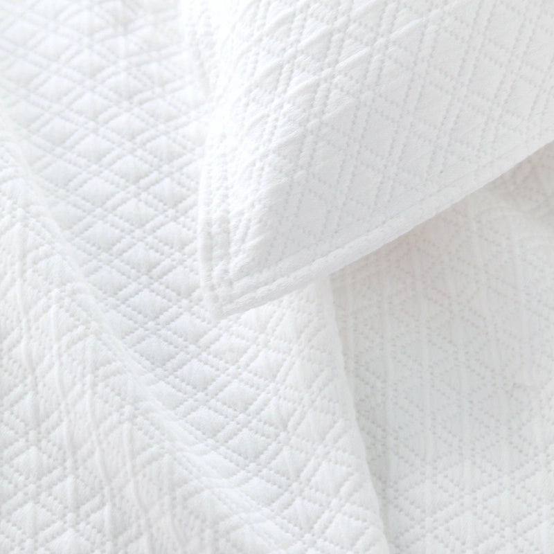 Diamond White Matelasse Sham Pillowcases & Shams 