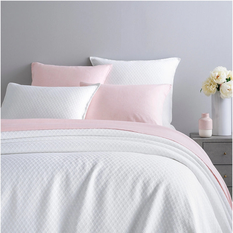 Diamond White Matelasse Sham Pillowcases & Shams 