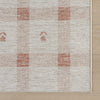Elenica Peach Modern Plaid Machine Washable Rug Rugs 