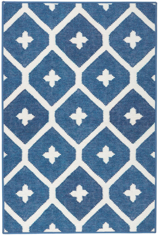 Elizabeth Navy Machine Washable Rug Machine Washable Rug 