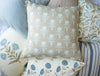 Ellie Blue Floral Block Print Pillow 22" Pillows 