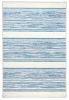 Ellington Stripe Blue Machine Washable Rug Rugs 
