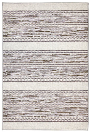 Ellington Stripe Grey Machine Washable Rug Rugs 