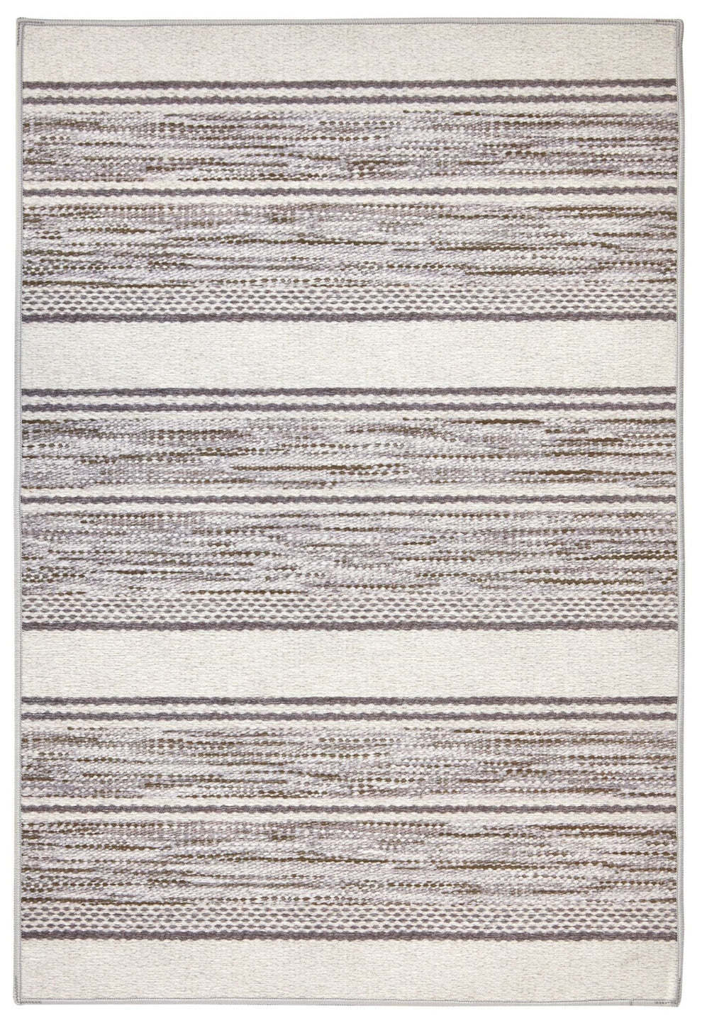 Ellington Stripe Grey Machine Washable Rug | Rainsford Company
