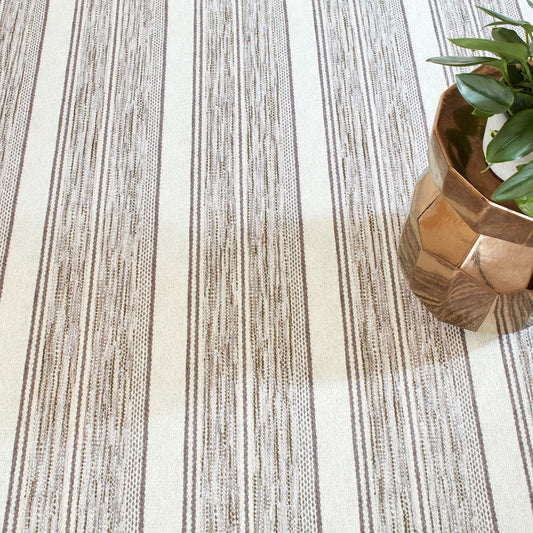 Ellington Stripe Grey Machine Washable Rug Rugs 