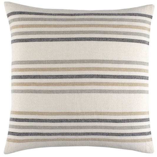 Ellison Stripe Linen Chenille Ivory Duvet Cover Duvet Covers 