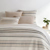 Ellison Stripe Linen Chenille Ivory Sham Shams & Pillowcases 