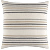 Ellison Stripe Linen Chenille Ivory Sham Shams & Pillowcases 
