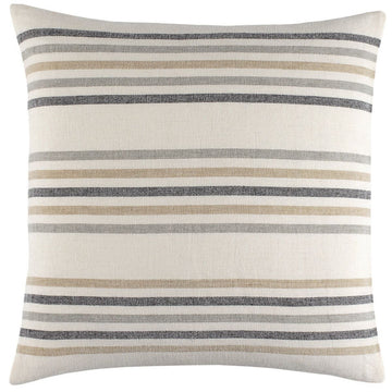 Ellison Stripe Linen Chenille Ivory Sham Shams & Pillowcases 