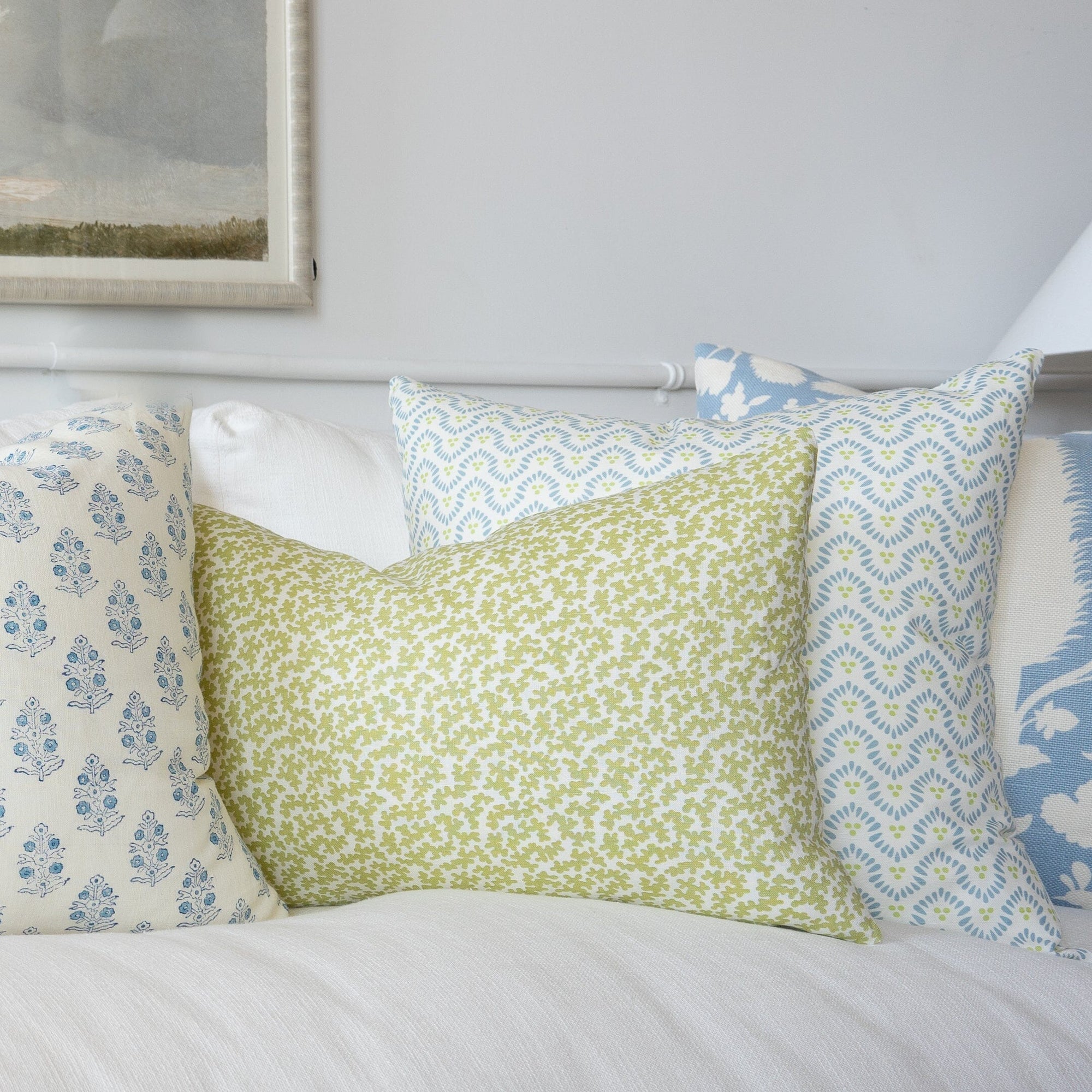 Eloise Lumbar Pillow - Green Pillows 