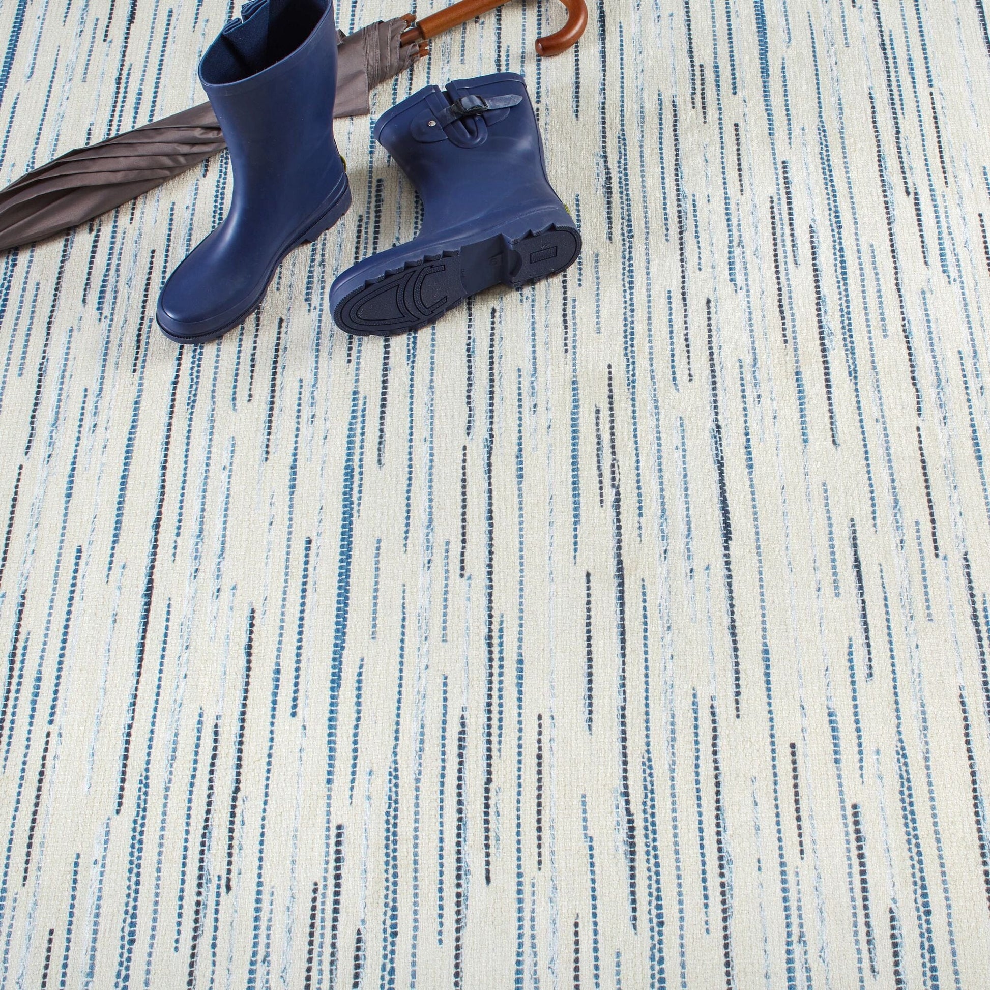 Elwood Blue Machine Washable Rug RUGS 