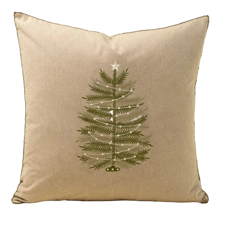 Embroidered Tree Pillow 20" Pillow 