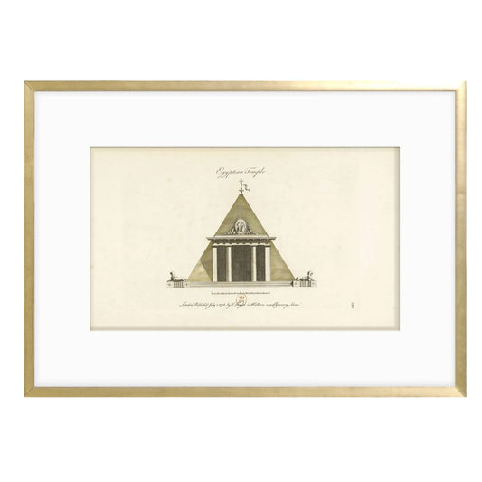 Engraving - Egyptian Temple, 1778 - Small Framed Art 