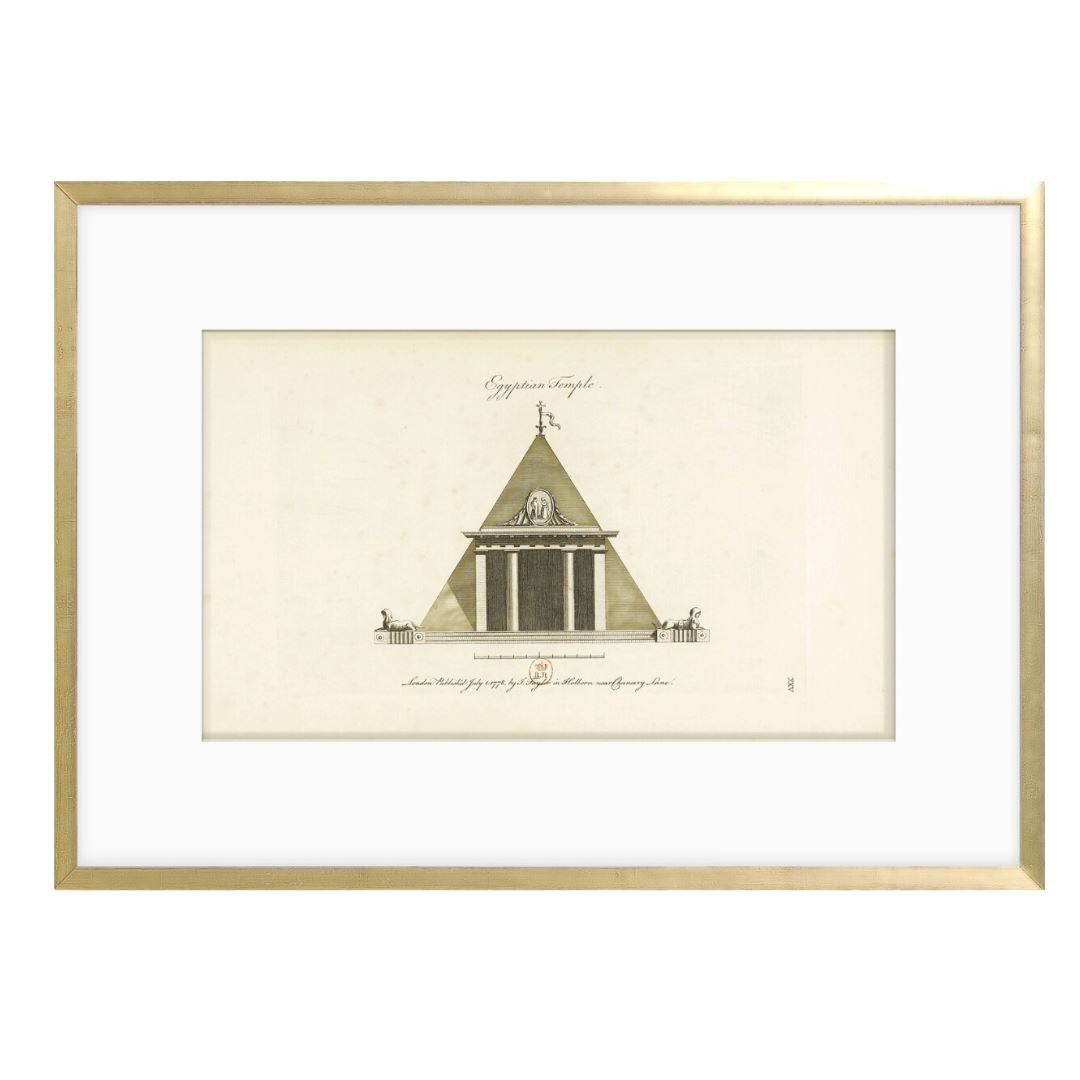 Engraving - Egyptian Temple, 1778 - Small Framed Art 