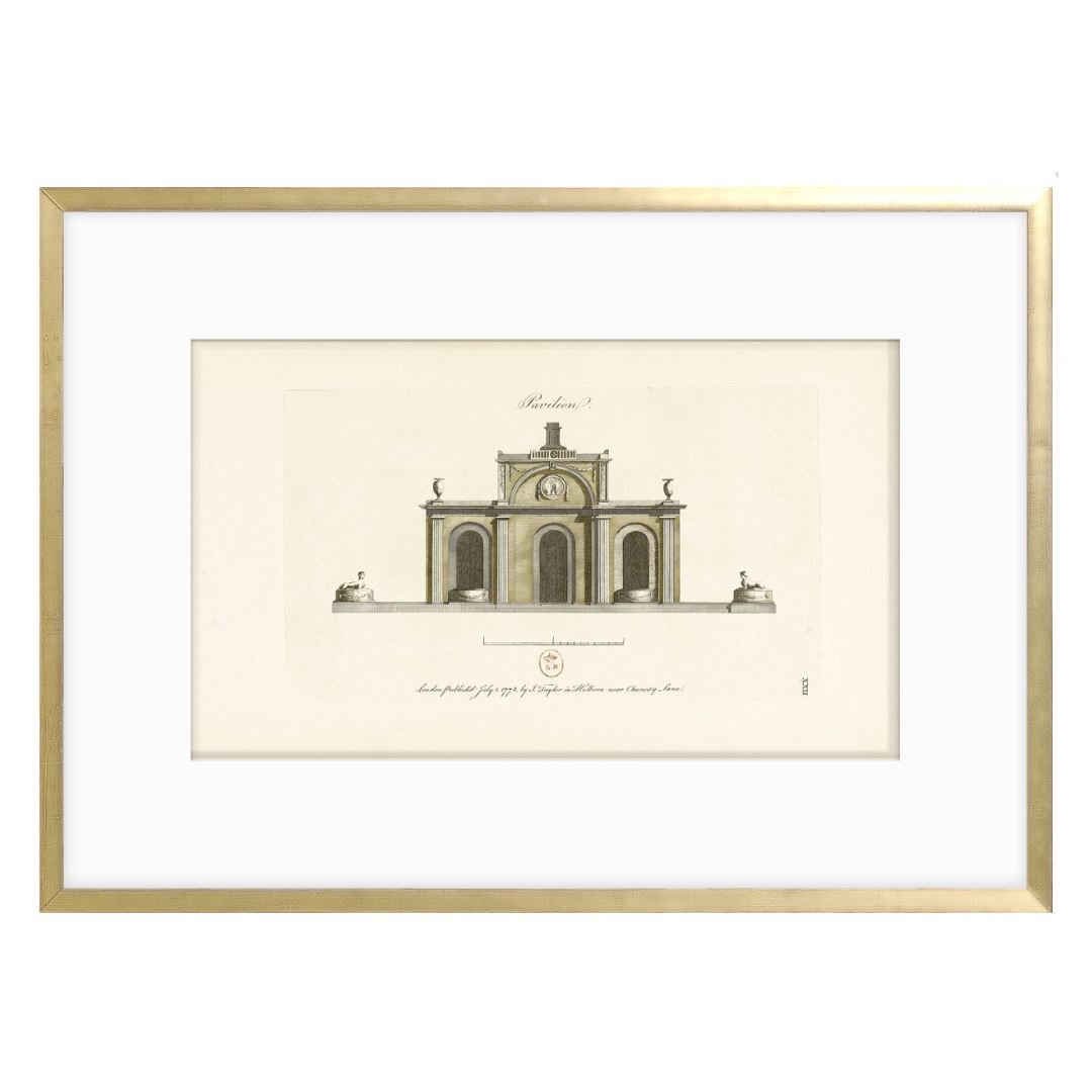 Engraving - Pavilion I, 1778 - Small Framed Art 