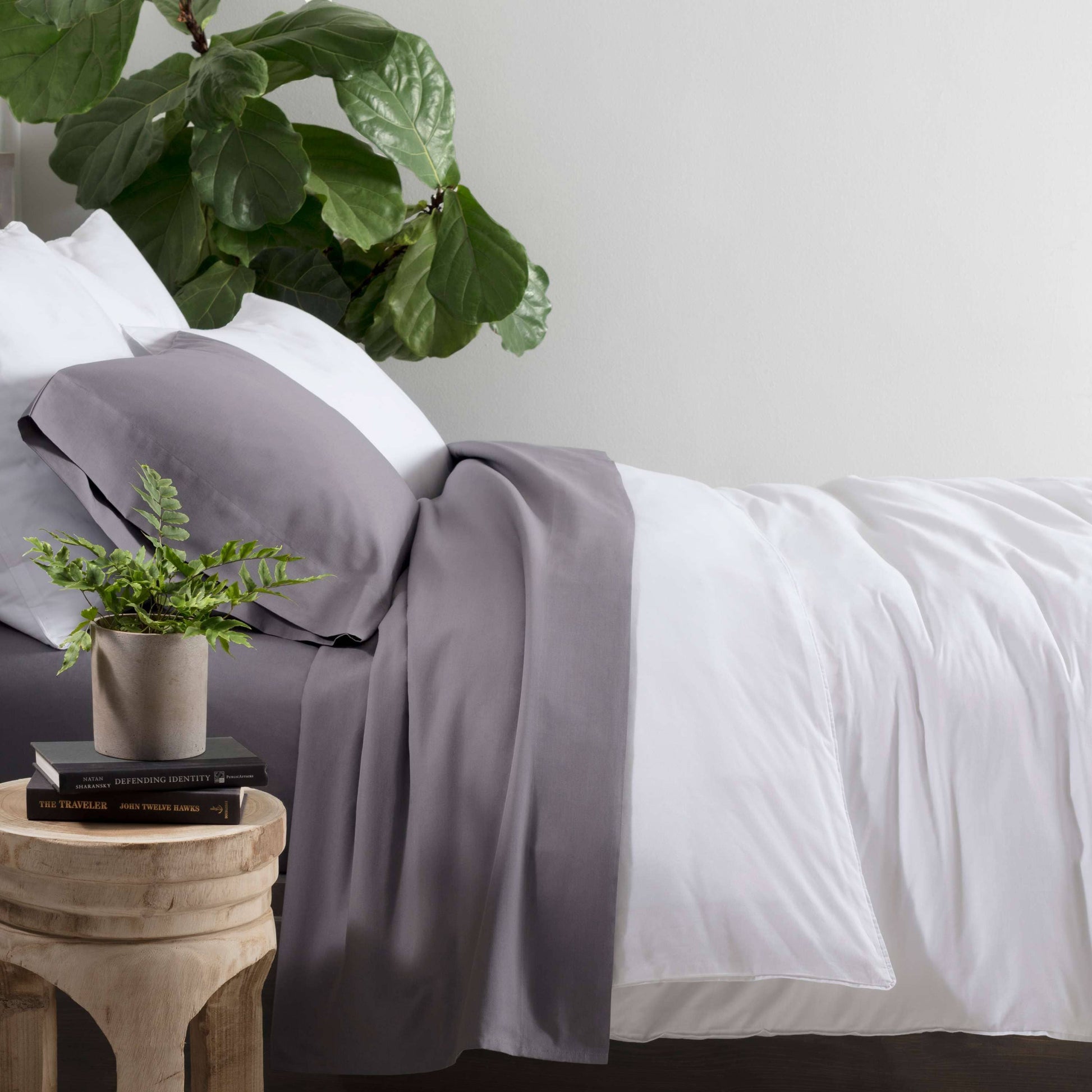 Essential Percale White Duvet Cover Duvet Covers 