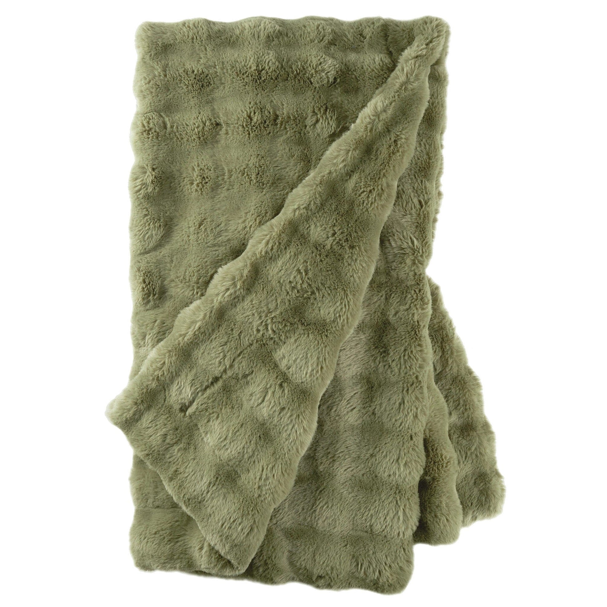 Fab Faux Olive Throw Throw 