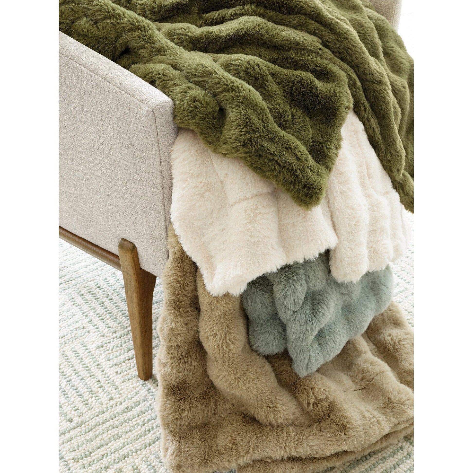 Fab Faux Olive Throw Throw 